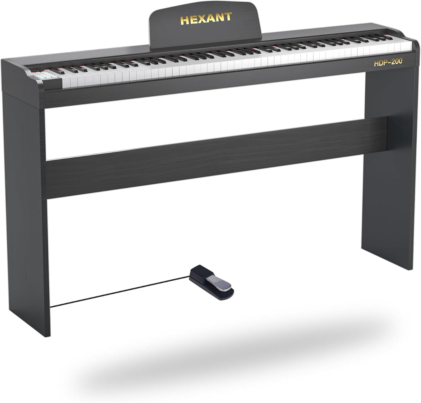 HEXANT 88 Key Digital Piano Keyboard, Semi-Weighted Electric Piano Keyboard with Multifunctional Keyboard/110 Demo Songs/900 Tones/700 Rhythms/64 Polyphony/Sustain Pedal for Adult/Beginner